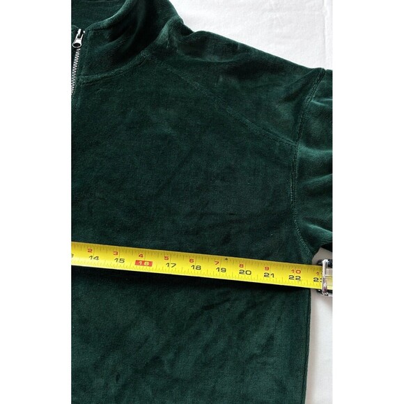 Topman Men’s oversized velour 1/4 zip Sweatshirt Pullover in Green Small LRD1-2 - Picture 6 of 8